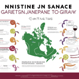E prompt:Create an image showcasing a sommelier's journey through the Canadian Association of Professional Sommeliers Certification, with vibrant wine tastings, grape varieties, detailed vineyard maps, and elegant wine service demonstrations