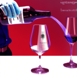 E prompt:Create an image showcasing a sommelier elegantly pouring a glass of Canadian wine in a futuristic setting, with holographic wine labels floating in the background, symbolizing the essentiality of the Canadian Association of Professional Sommeliers certification