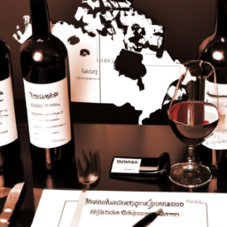 E prompt:Create an image showcasing a sommelier's journey, with a table set for wine tasting
